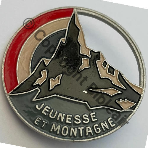 JM INS GENE des Chefs de JEUNESSE et MONTAGNE   A.AUGIS LYON 2Griffes Grenu Alu peint NON numerote Src.historiacollection2a PV200Eur 